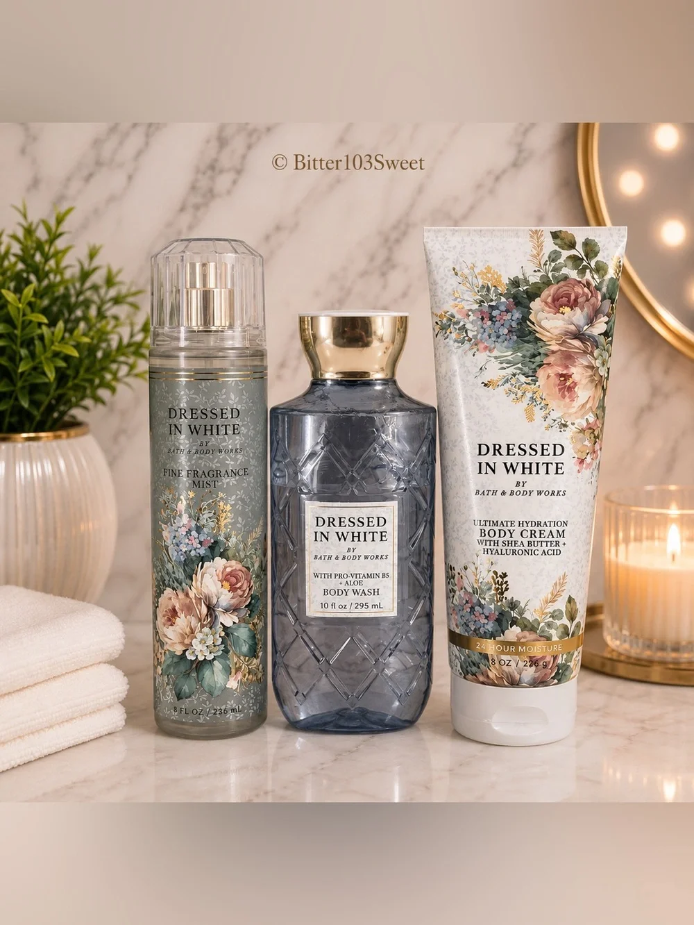 Bath & Body Works Dressed in White Body Care Trio